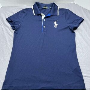 Ralph Lauren Polo Golf Shirt in Navy and White